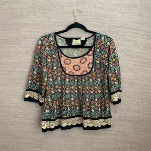 🌞 Anthro 3/4 Sleeve Blouse